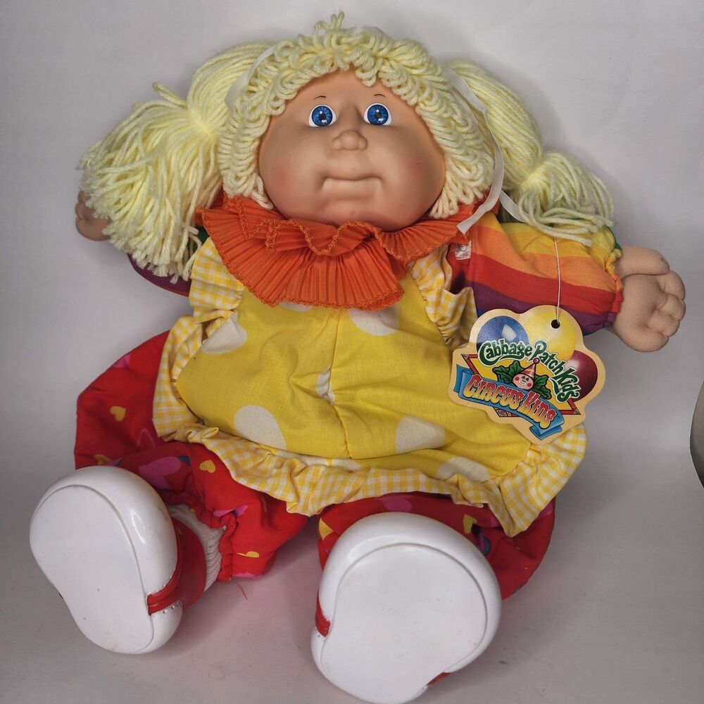 Vintage 1985 Cabbage Patch Kids Circus Kids Clown Doll Blonde Hair Coleco #16
